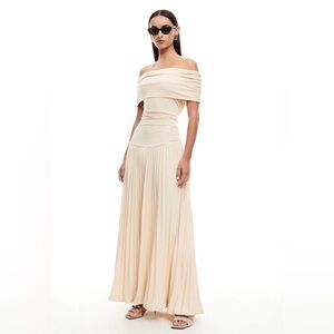 Lioness Off-Shoulder Cream Maxi Dress